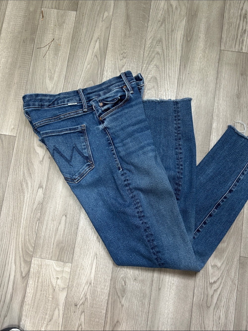 Mother Blue Denim Stretch Jeans